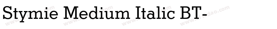 Stymie Medium Italic BT字体转换